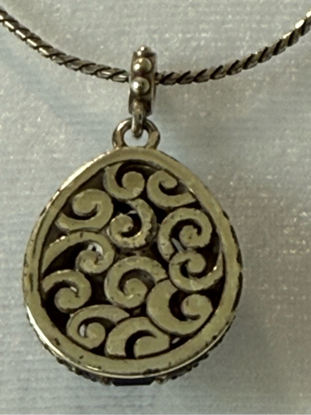 Brighton BlueTeardrop Crystal Pendant Necklace - Picture 6 of 8